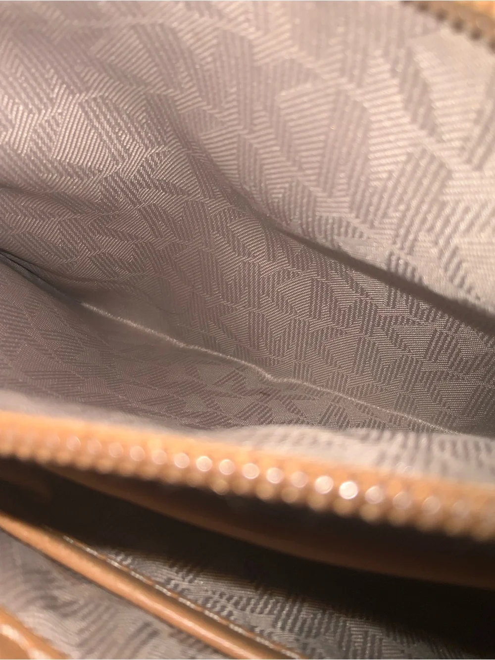 Michael Kors Blue Suede Crossbody Satchel with Tan Leather Trim